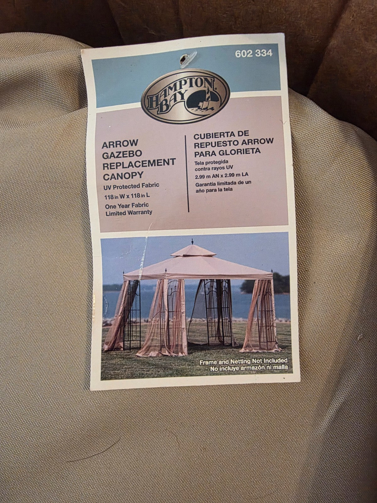 Gazebo Replacement Canopy (118"x118")