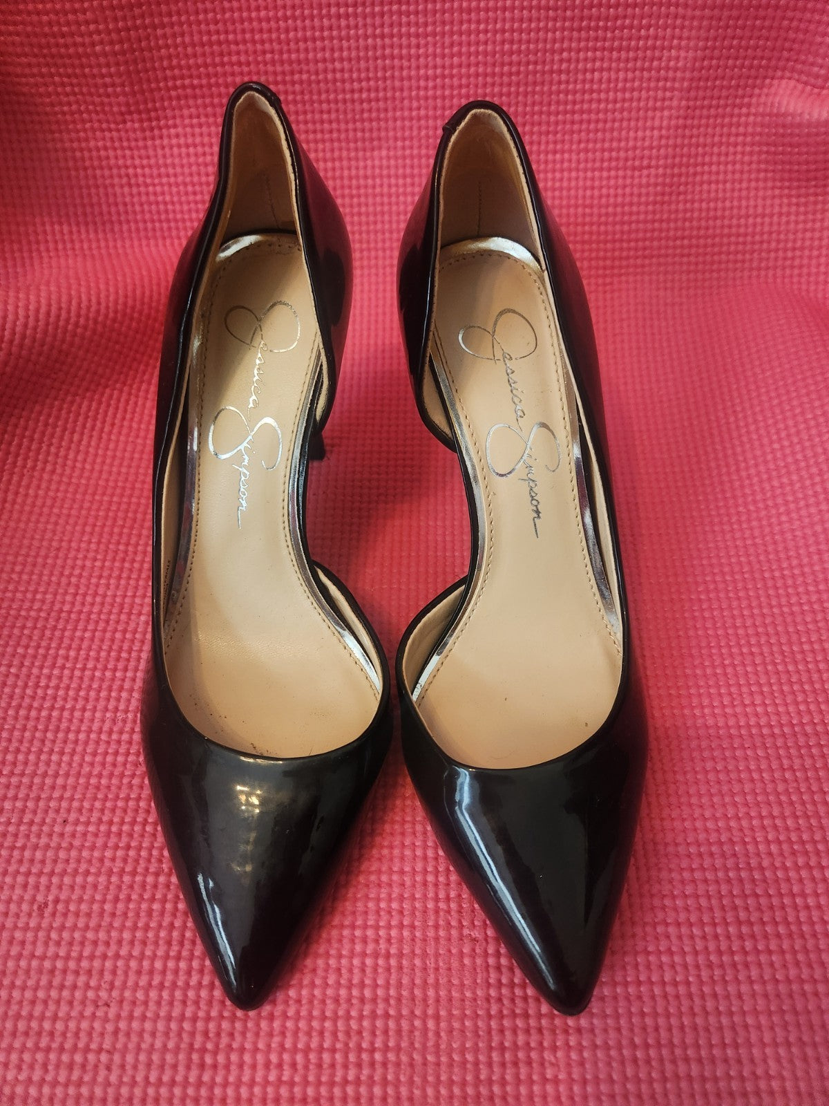 Jessica Simpsons Red or Black Patent Leather High Heels size 6