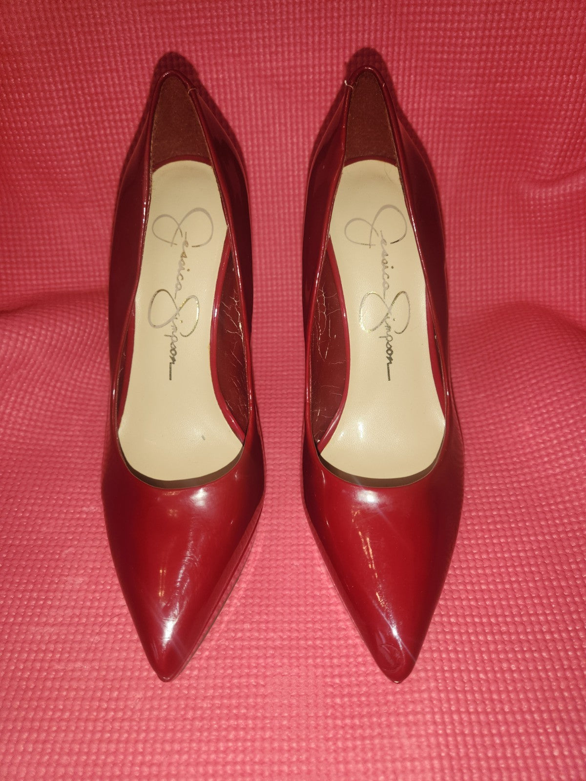 Jessica Simpsons Red or Black Patent Leather High Heels size 6