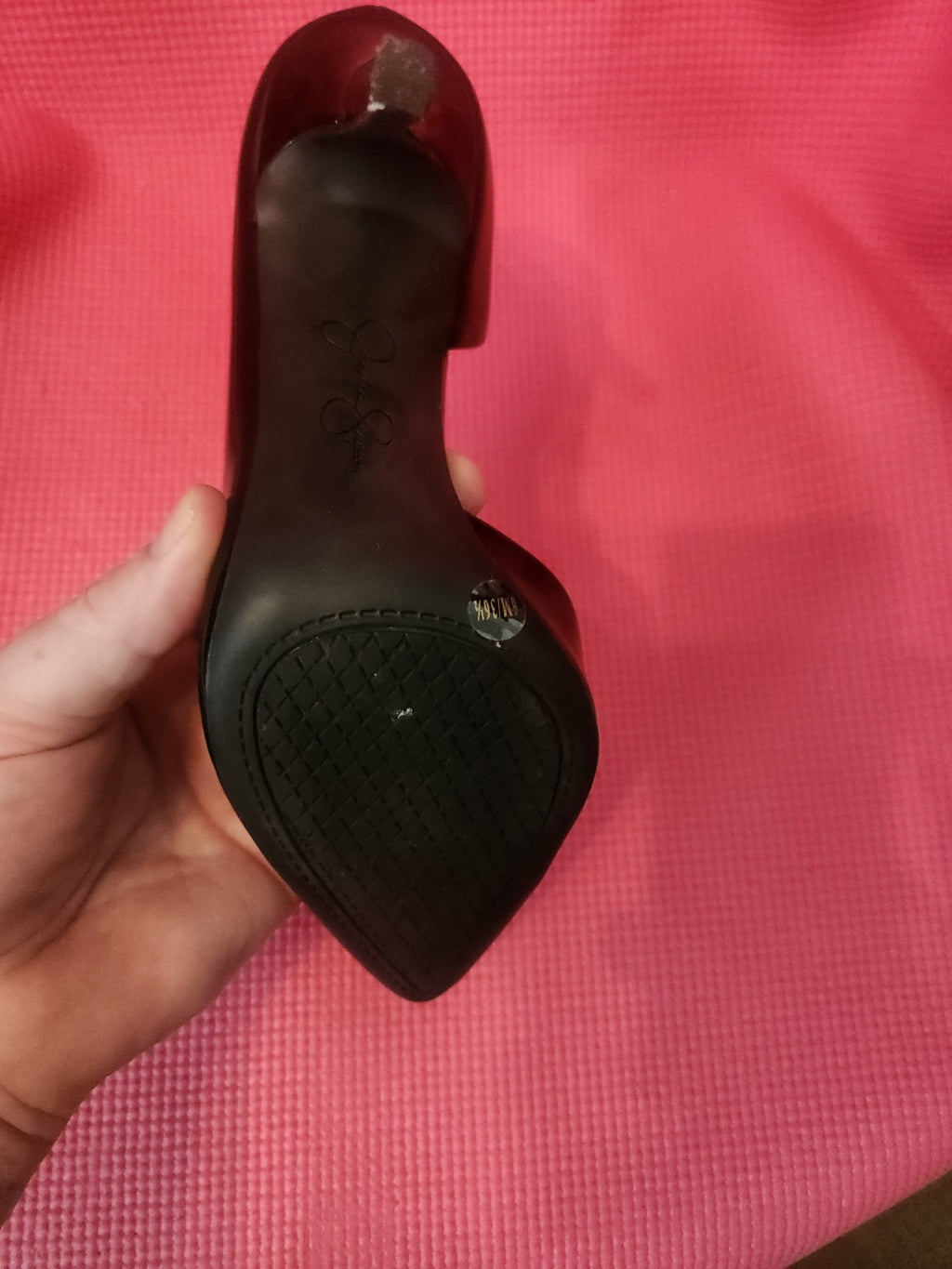 Jessica Simpsons Red or Black Patent Leather High Heels size 6
